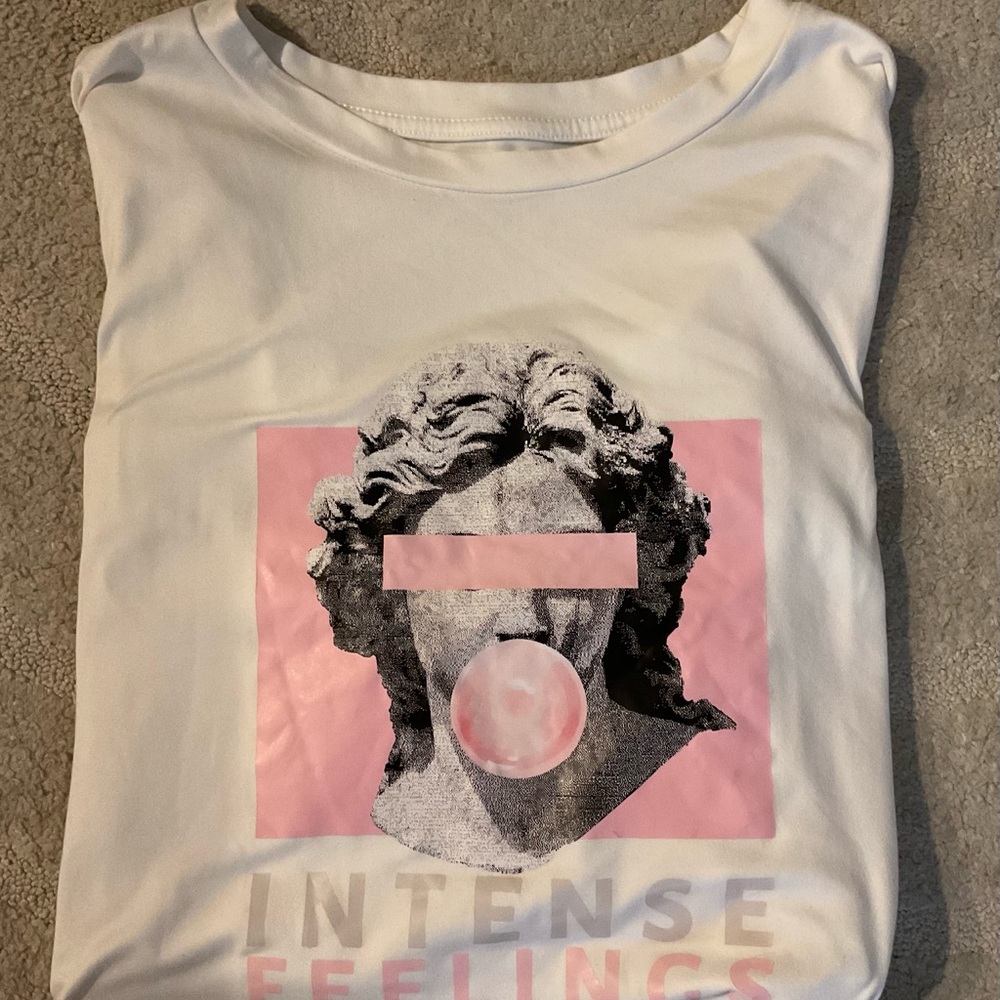 SHEIN White Graphic Tee
